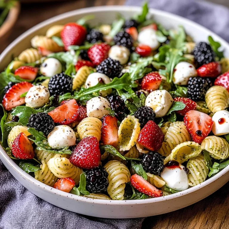 Berry Pesto Pasta Salad