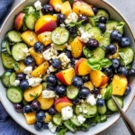 Blueberry Peach Feta Salad