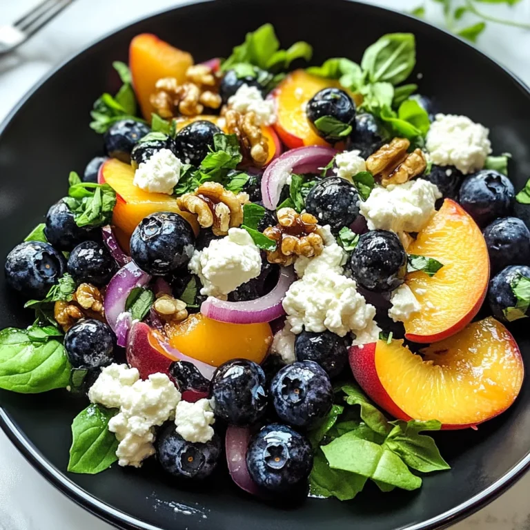 Blueberry Peach Feta Salad