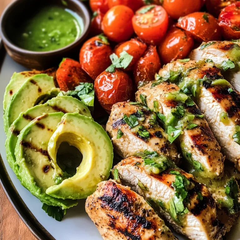 Grilled Chicken with Tomato Avocado Salad