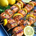 Grilled Salmon Kebabs