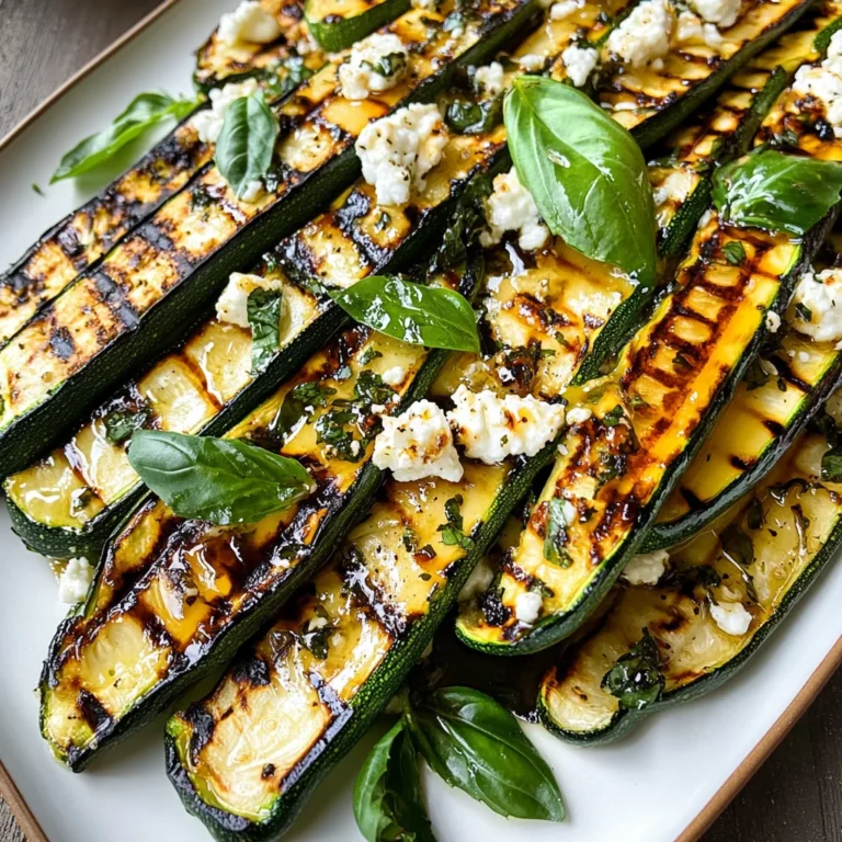 Grilled Zucchini With Goat Cheese, Basil & Honey