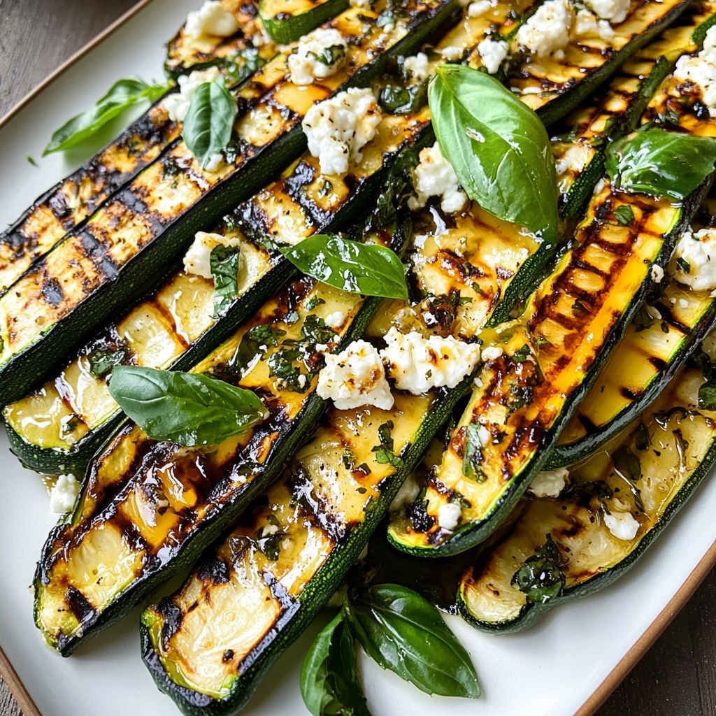 Grilled Zucchini With Goat Cheese, Basil & Honey