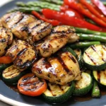 Honey Balsamic Grilled Chicken and Vegetables