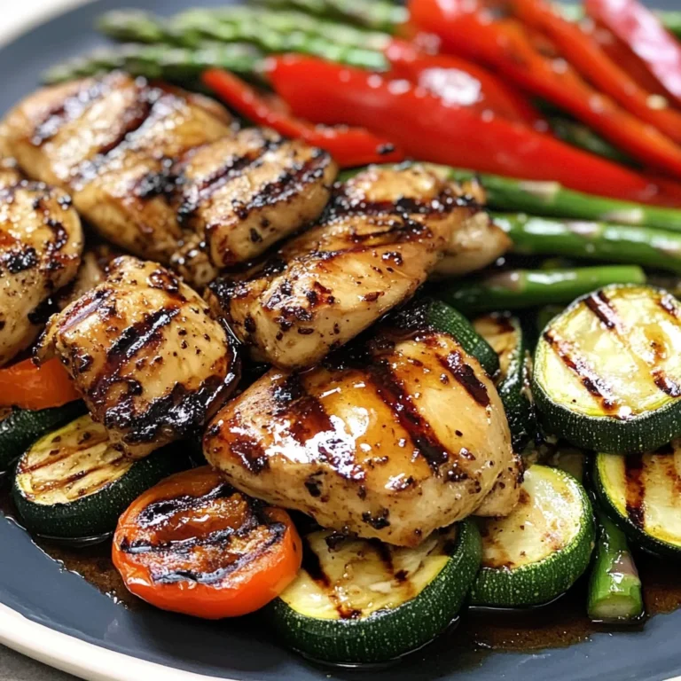 Honey Balsamic Grilled Chicken and Vegetables