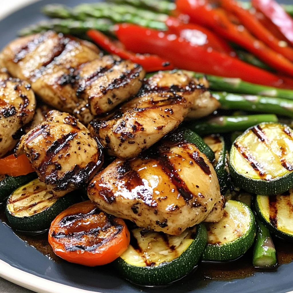 Honey Balsamic Grilled Chicken and Vegetables