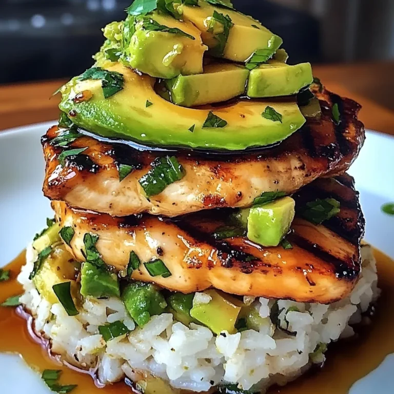 Honey Lime Chicken & Avocado Stack