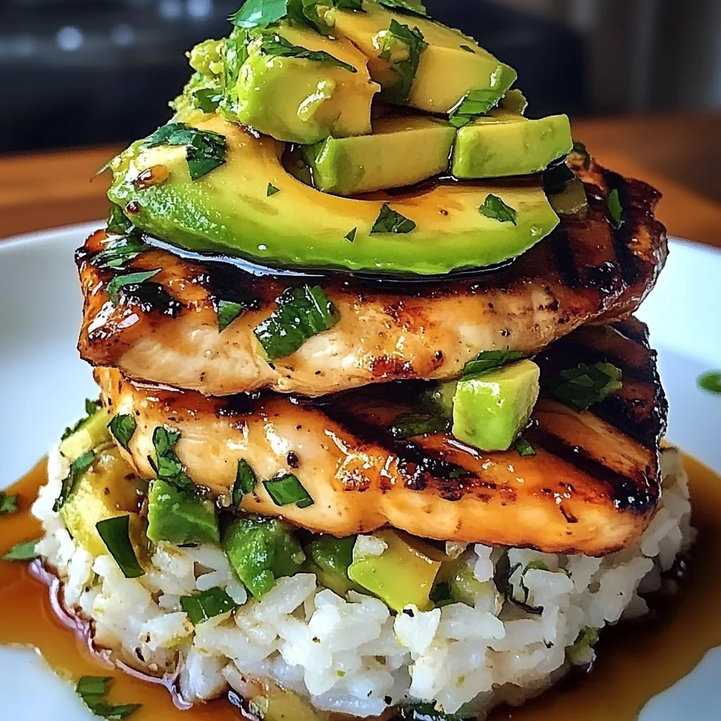 Honey Lime Chicken & Avocado Stack