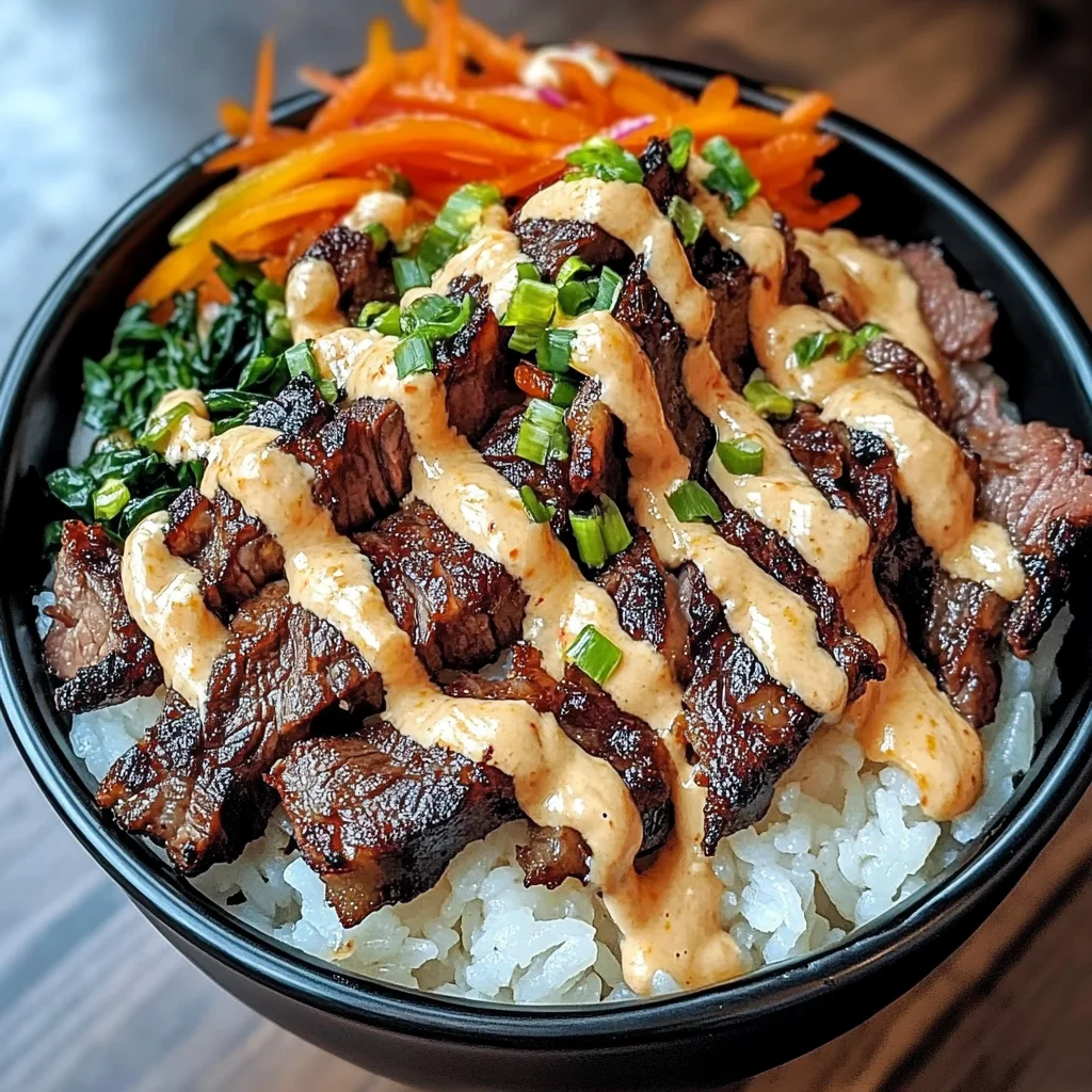 Korean Beef Bibimbap with Gochujang Aioli