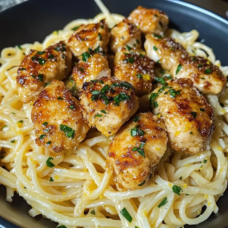 Lemon Garlic Butter Chicken with Creamy Parmesan Pasta