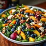 Peach Blueberry Arugula Salad