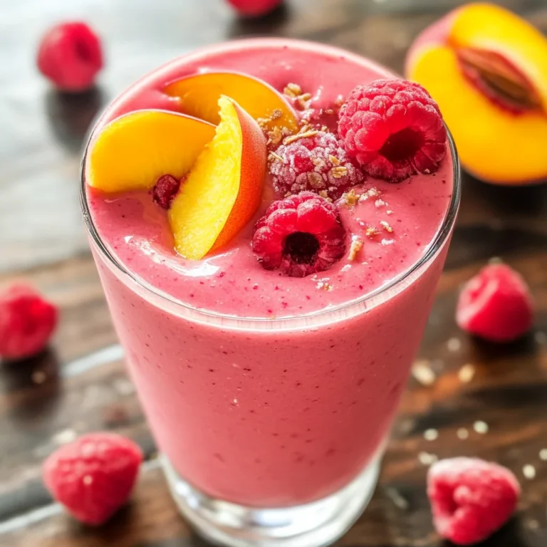 Raspberry Peach Smoothie