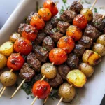 Rosemary Garlic Steak Kebabs