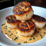 Seared Scallops with Spicy Cajun Cream Sauce