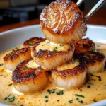 Seared Scallops with Spicy Cajun Cream Sauce