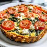 Sweet Potato Crust Quiche with Spinach & Feta