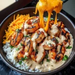 Tropical Shrimp Rice Bowl with Coconut Lime Sauce