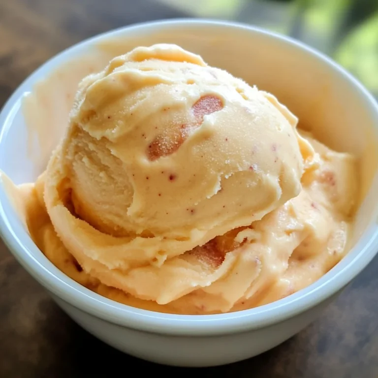 5-Minute Healthy Peach Frozen Yogurt