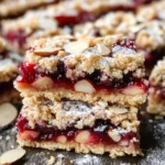 Almond Cherry Streusel Bars
