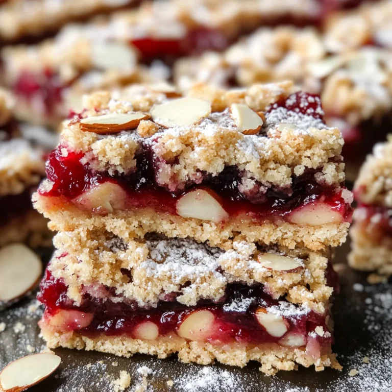 Almond Cherry Streusel Bars