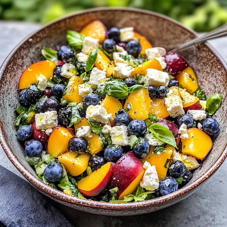 Blueberry Peach Feta Salad
