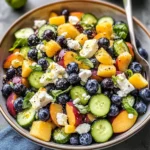 Blueberry Peach Feta Salad