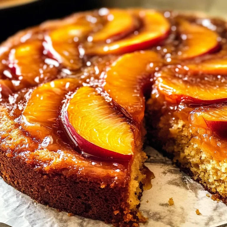 Bourbon Peach Upside-Down Cake