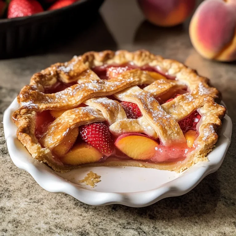 Brown Butter Strawberry Peach Pie