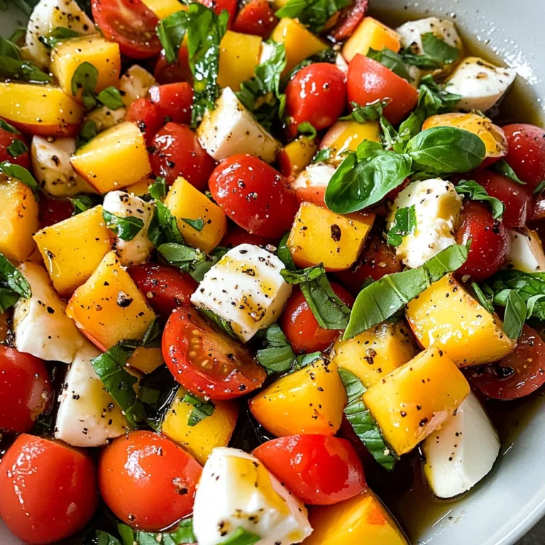 CHOPPED PEACH CAPRESE SALAD