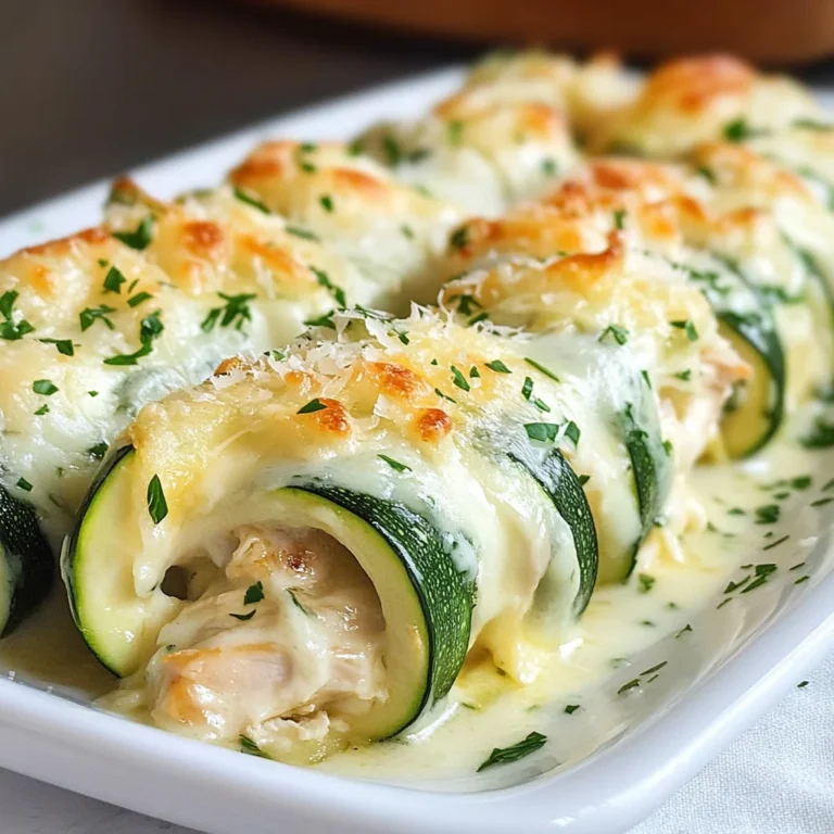Chicken Alfredo Zucchini Roll Ups Recipe