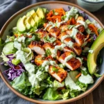 Crispy Buffalo Chicken Salad with Cilantro Ranch {Paleo, Whole30, Keto}