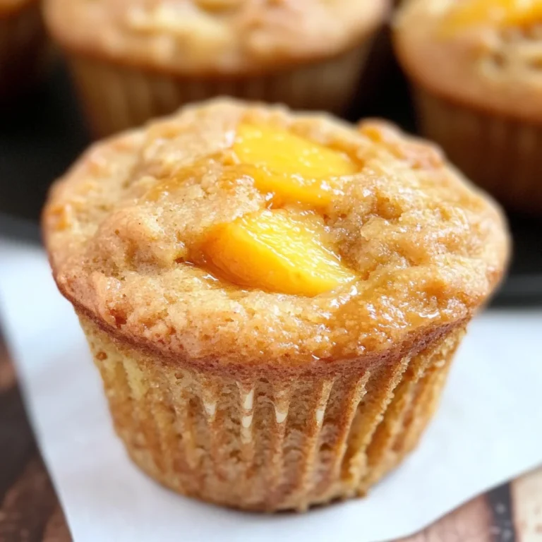 Healthy Honey Peach Muffins