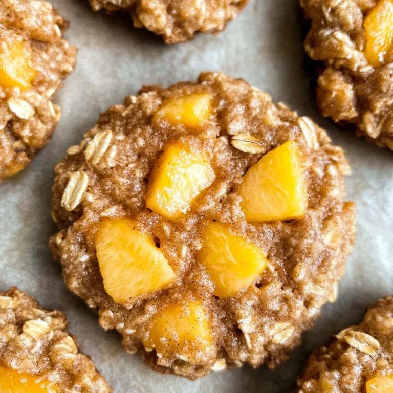Healthy Peach Oatmeal Breakfast Cookies