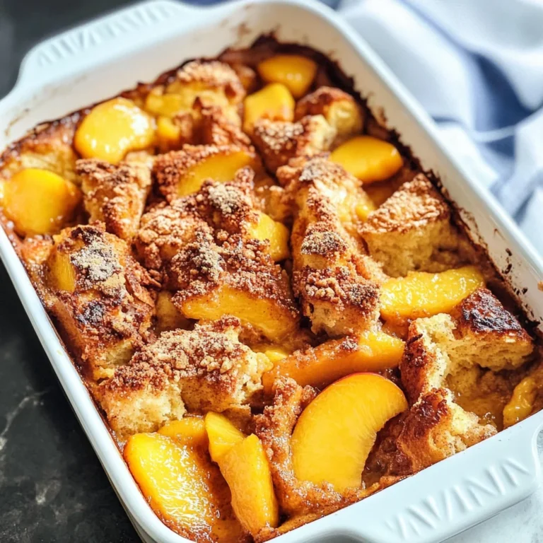 Peach Cobbler French Toast Bake