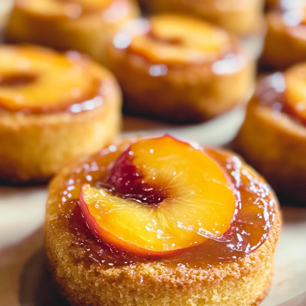 Peach Upside Down Mini Cakes