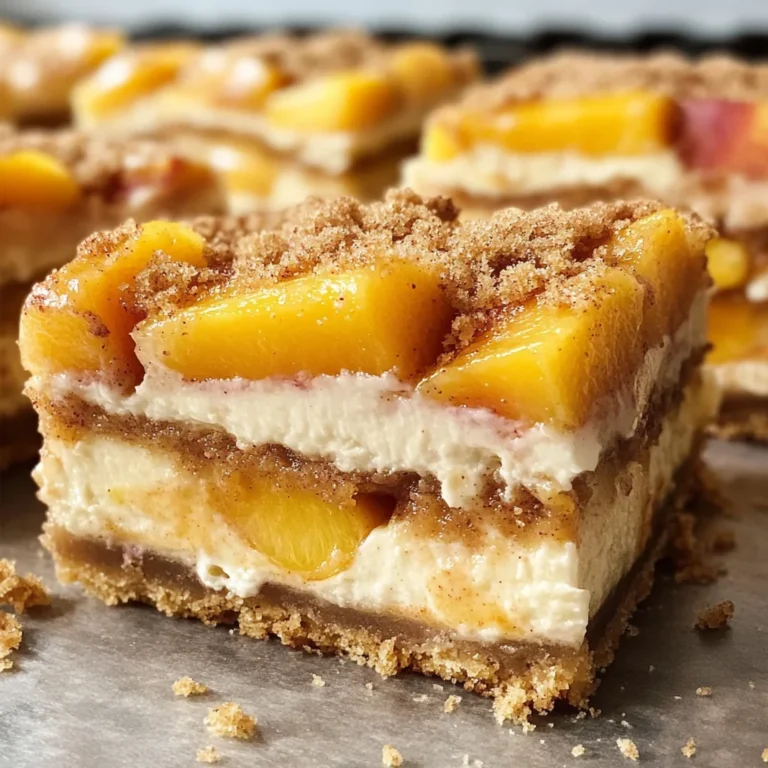 Peaches and Cream Desserts: Irresistible Peach Cobbler Cheesecake Bars for Every Occasion