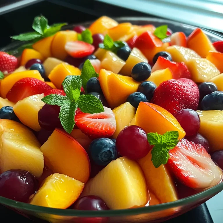 Summer Peach Fruit Salad