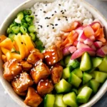 Teriyaki Chicken Poke Bowls