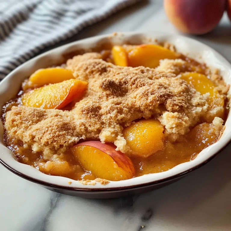 The Easiest Southern Peach Cobbler