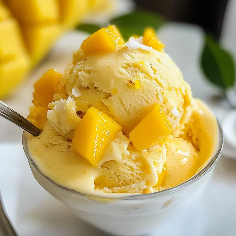 Vegan Mango Ice Cream (4-Ingredients)
