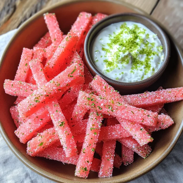 Watermelon Fries with Coconut Lime Dip | Healthy Summer Snack!