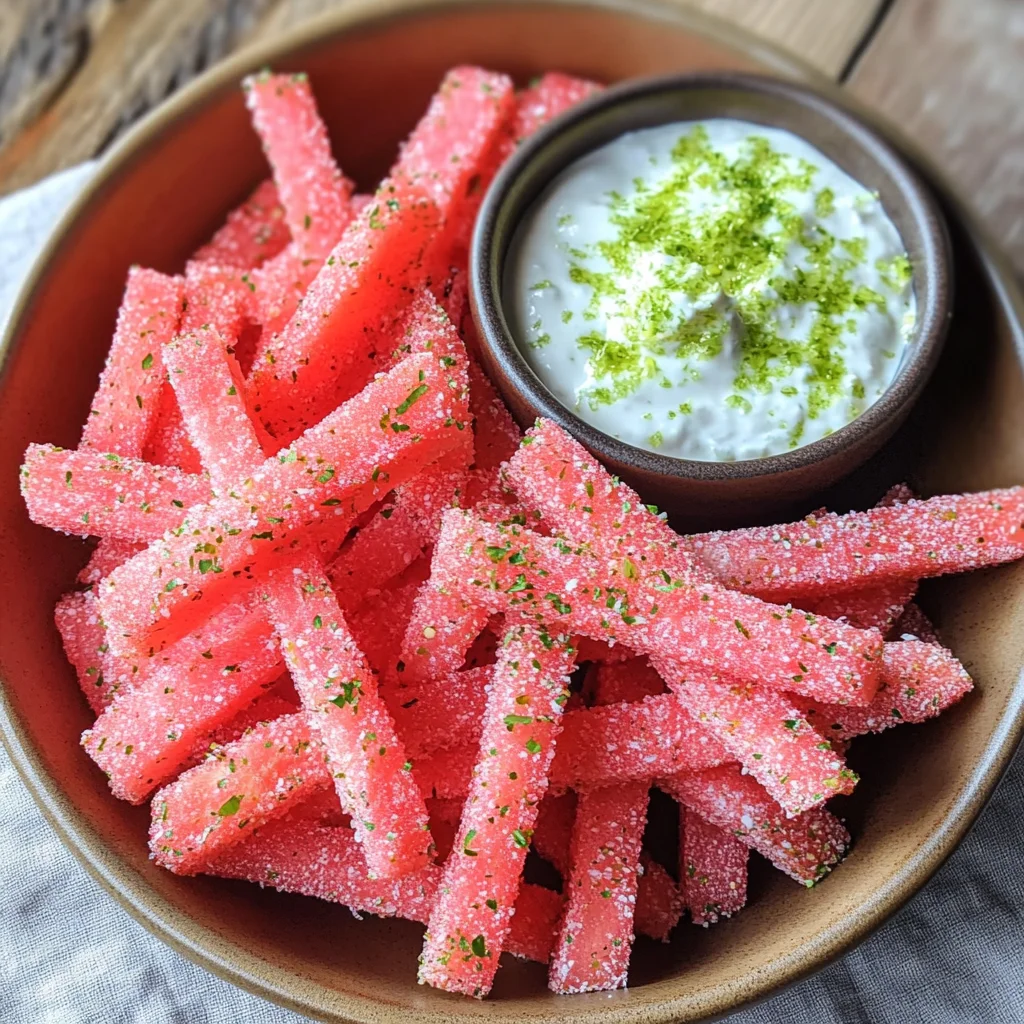 Watermelon Fries with Coconut Lime Dip | Healthy Summer Snack!