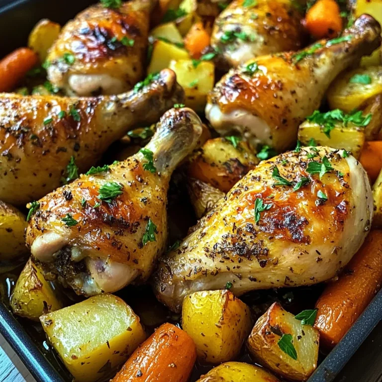 Baked Chicken Drumsticks with Roasted Veggies