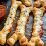 Cheesy Halloween Breadstick Bones