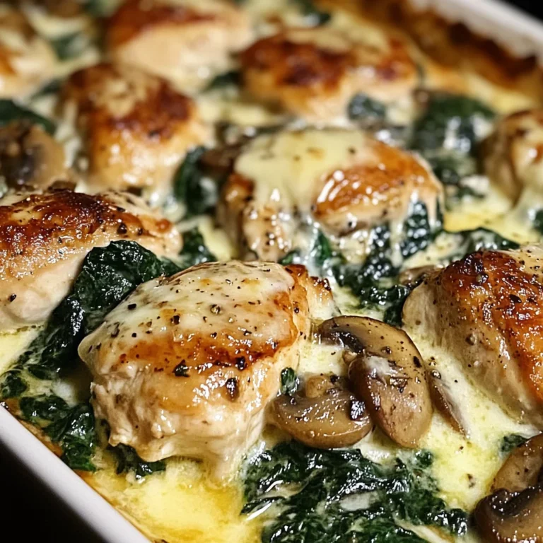 Chicken, Spinach, and Mushroom Low Carb Oven Dish