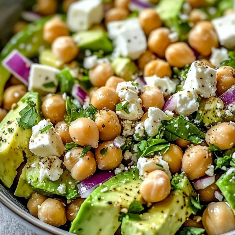 Chickpea Feta Avocado Salad