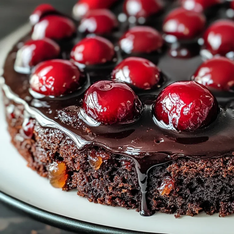 Chocolate Cherry Upside Down Cake