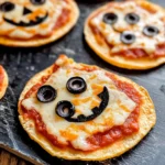 Easy Mini Halloween Pizzas