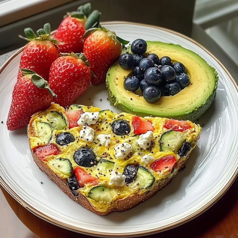 Garden Frittata Plate with Avocado Toast & Fresh Berries