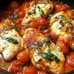 Garlic Tomato Chicken with Mozzarella